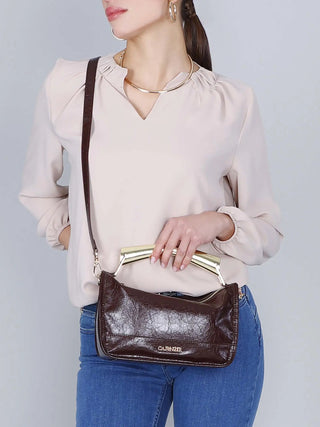 WOMEN'S SHOULDER BAG - CAFE NOIR BORDEAUX - C3YF0912 4