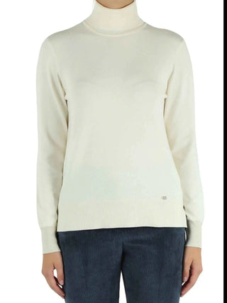 WOMEN'S SWEATER - GAUDI JEANS WHITE - 521BD53018