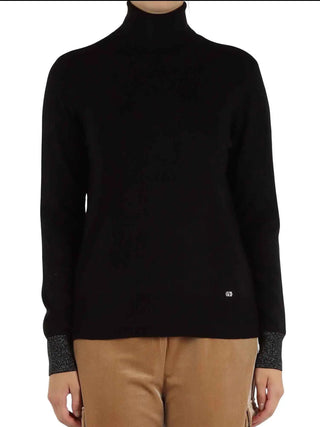 WOMEN'S SWEATER - GAUDI JEANS BLACK - 521BD53018