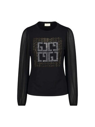 WOMEN'S T-SHIRT - GAUDI JEANS BLACK - 521BD64030