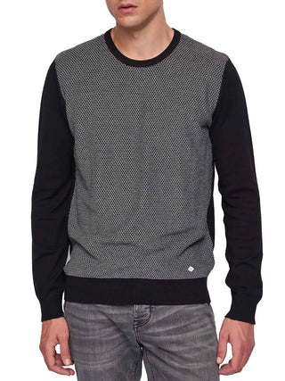 MEN'S SWEATER - GAUDI MEN'S BLACK-GREY - 521GU53007