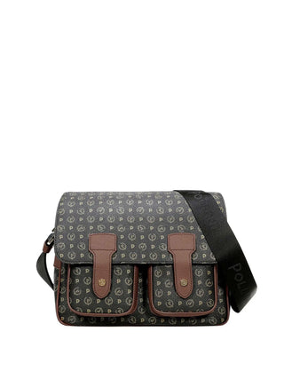 WOMEN'S SHOULDER BAG - POLLINI BLACK-BROWN - TE8421PP04Q11