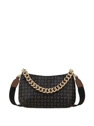 WOMEN'S SHOULDER BAG - POLLINI BLACK-BROWN - TE8490PP0FQ11