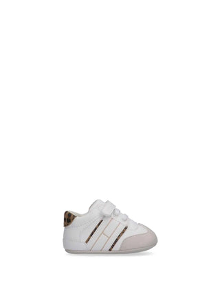 GIRLS' SNEAKERS - TOMMY HILFIGER WHITE-BEIGE - T0A9-33962-1755