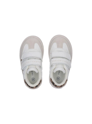 GIRLS' SNEAKERS - TOMMY HILFIGER WHITE-BEIGE - T1A9-33969-1842 3