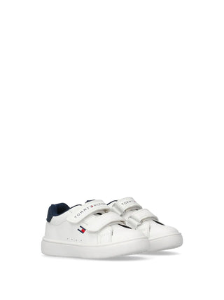 UNISEX SNEAKERS FOR CHILDREN - TOMMY HILFIGER WHITE-BLUE - T1X9-34062-1355 2