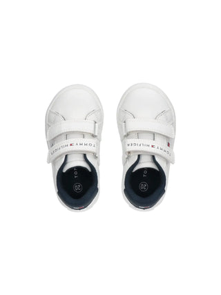 UNISEX SNEAKERS FOR CHILDREN - TOMMY HILFIGER WHITE-BLUE - T1X9-34062-1355 4
