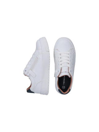 UNISEX SNEAKERS - TOMMY HILFIGER WHITE-BLUE - T3X9-34091-1355 4