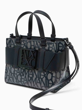 WOMEN'S SHOULDER BAG - ARMANI EXCHANGE BEIGE-BLACK - 942690 3F742 4