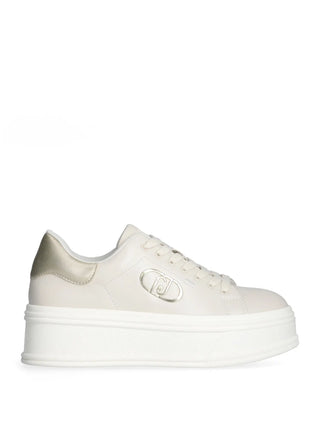 WOMEN'S SNEAKERS - LIU-JO WHITE-GOLD - BF5039PX026