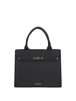 WOMEN'S HANDBAG - MARC ELLIS BLACK-GOLD - AROUND TOTE