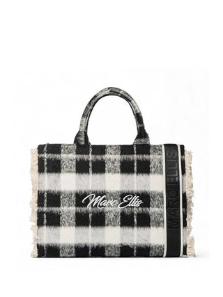 WOMEN'S HANDBAG - MARC ELLIS BLACK - BUBY CHECK L 1