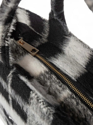 WOMEN'S HANDBAG - MARC ELLIS BLACK - BUBY CHECK L 3