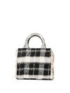 WOMEN'S HANDBAG - MARC ELLIS BLACK - BUBY CHECK S 3