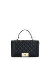 WOMEN'S SHOULDER BAG - MARC ELLIS BLACK-GOLD - FLAT SQUARE S 1