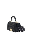 WOMEN'S SHOULDER BAG - MARC ELLIS BLACK-GOLD - FLAT SQUARE S 2