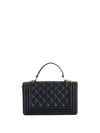 WOMEN'S SHOULDER BAG - MARC ELLIS BLACK-GOLD - FLAT SQUARE S 3