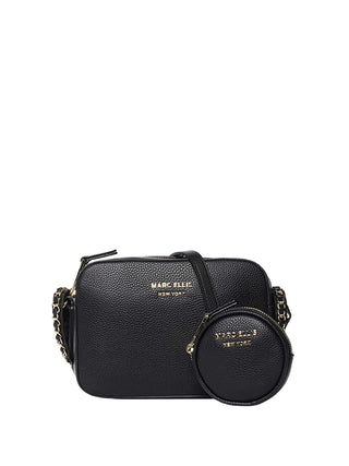 WOMEN'S SHOULDER BAG - MARC ELLIS BLACK-GOLD - JOY BAG
