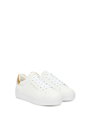 WOMEN'S SNEAKERS - TOMMY HILFIGER WHITE-GOLD - FW0FW08756 2
