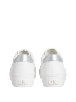 WOMEN'S SNEAKERS - CALVIN KLEIN WHITE-SILVER - YW0YW01877 3