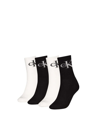 WOMEN'S SOCKS - CALVIN KLEIN BLACK-WHITE - 701235384