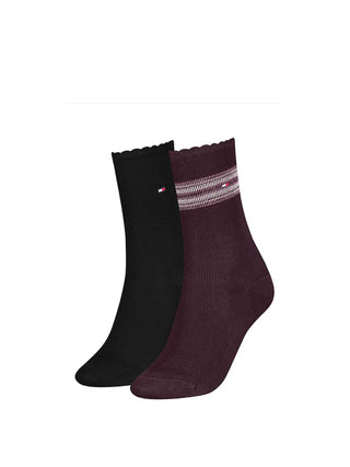 WOMEN'S SOCKS - TOMMY HILFIGER BORDEAUX - 701236458