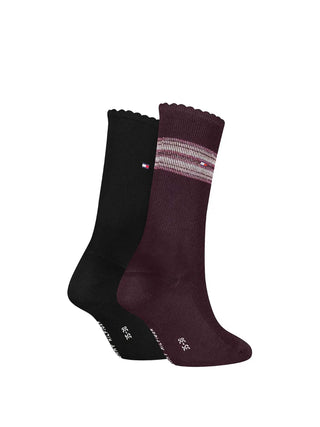 WOMEN'S SOCKS - TOMMY HILFIGER BORDEAUX - 701236458 2