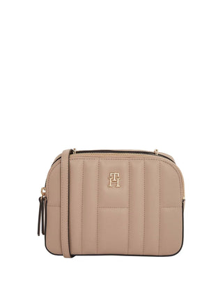 WOMEN'S SHOULDER BAG - TOMMY HILFIGER TAUPE - AW0AW17453 1