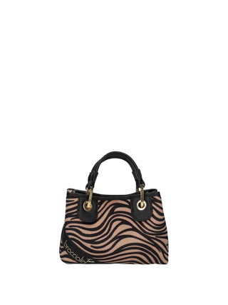 WOMEN'S HANDBAG - BRACCIALINI BLACK-WHITE - B18573-YY