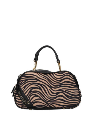 WOMEN'S HANDBAG - BRACCIALINI BLACK-WHITE - B18693-YY