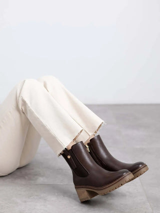 WOMEN'S ANKLE BOOTS - XTI BROWN - 144456 5