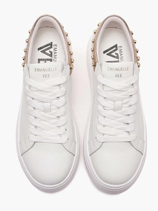 SNEAKERS DONNA - EMANUELLE VEE BIANCO-ORO - 462P-100-10-P003 3