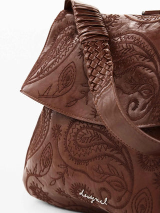 BORSA A SPALLA DONNA - DESIGUAL MARRONE - 26WAKP29 4