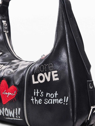 BORSA A SPALLA DONNA - DESIGUAL NERO - 26WAXPA3 4