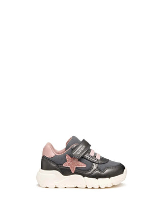 SNEAKERS BAMBINA - GEOX GRIGIO-ROSA - B566NB 0AJAS