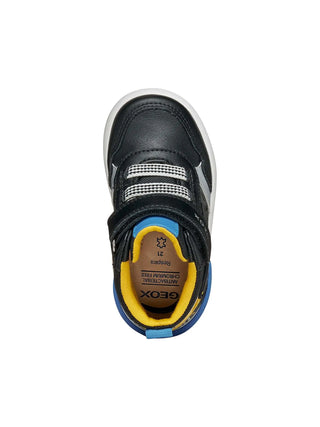 SNEAKERS BAMBINO - GEOX NERO-GIALLO - B661NA 05402 5