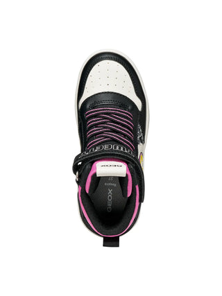 SNEAKERS RAGAZZA - GEOX NERO-FUXIA - J66HXJ 054FU 5