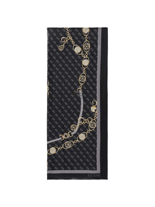WOMEN'S SCARF - GUESS BLACK - AW5532 VIS03