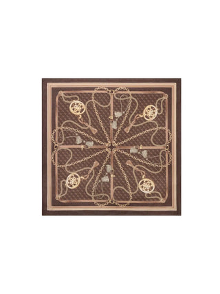 WOMEN'S SCARF - GUESS BROWN - AW5537 POL03
