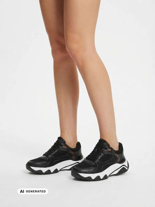 WOMEN'S SNEAKERS - GUESS BLACK - FLTMZZ ELE12 6