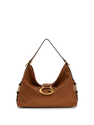 WOMEN'S SHOULDER BAG - GUESS COGNAC - HWBB93 08180