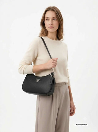 BORSA A SPALLA DONNA - GUESS NERO - HWZG96 72180 3