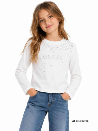 T-SHIRT RAGAZZA - GUESS KIDS BIANCO - J6BI08 K5778 3