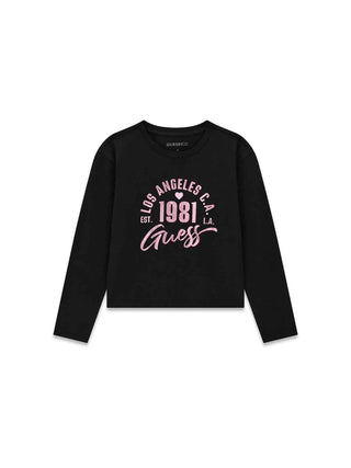 T-SHIRT RAGAZZA - GUESS KIDS NERO - J6YI04 K3671