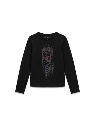 T-SHIRT RAGAZZA - GUESS KIDS NERO - J6YI16 K3724