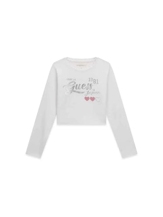 T-SHIRT RAGAZZA - GUESS KIDS BIANCO - J6YI35 K3774