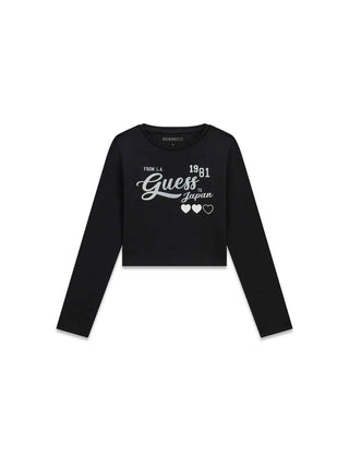 T-SHIRT RAGAZZA - GUESS KIDS NERO - J6YI35 K3774