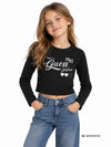 T-SHIRT RAGAZZA - GUESS KIDS NERO - J6YI35 K3774 3