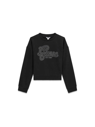 FELPA RAGAZZA - GUESS KIDS NERO - J6YQ05 K3899