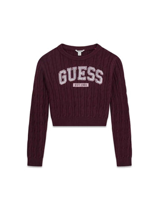 MAGLIA RAGAZZA - GUESS KIDS BORDEAUX - J6YR11 Z0843